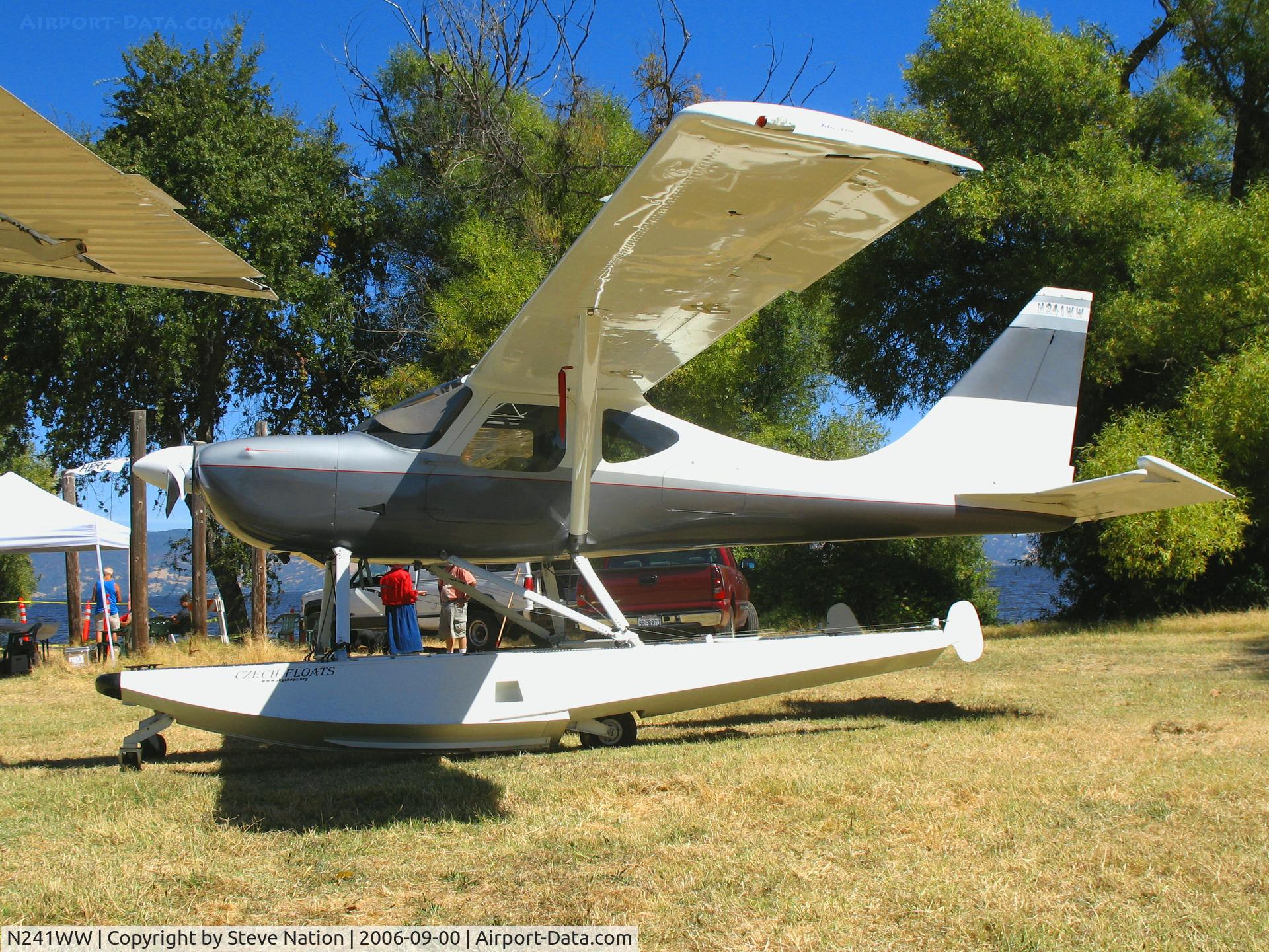 N241WW, 1999 Stoddard-Hamilton GlaStar C/N 5065, float-equipped 1999 Wester-Steiger GLASTAR on Natural HS seaplane ramp, Lakeport, CA for 2006 Clear Lake Splash-in