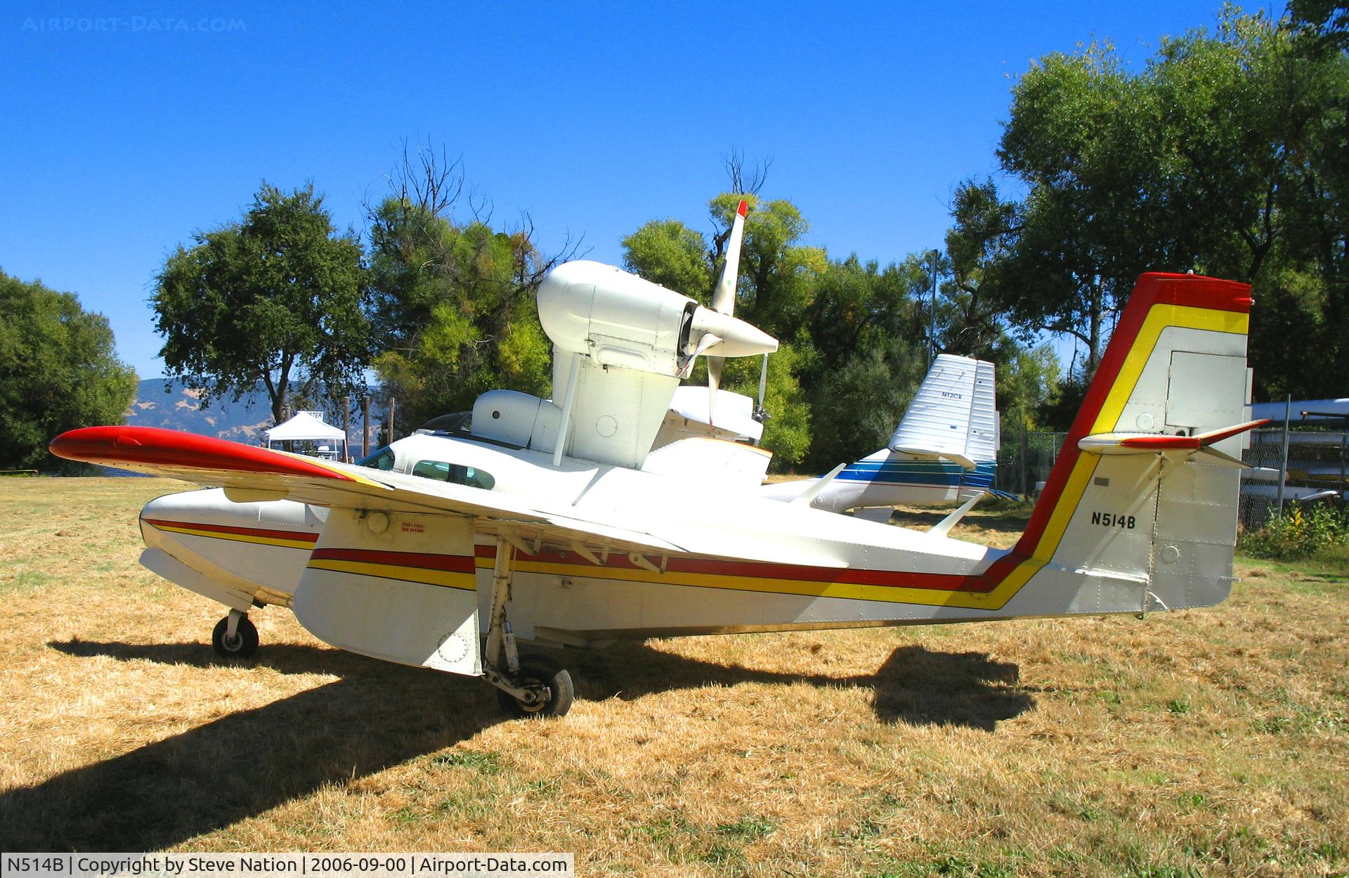 N514B, 1980 Consolidated Aeronautics Inc. Lake LA-4-200 C/N 1014, Saunders-Vixen Aircraft Co. 2000 Consolidated Aeronautics LAKE LA-4-200 down from Washington state and on Natural HS seaplane ramp, Lakeport, CA for 2006 Clear Lake Splash-in