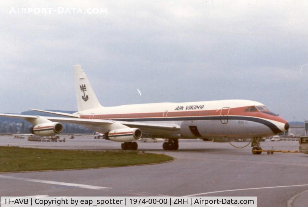 TF-AVB, 1962 Convair 880-22M-3 C/N 22-00-48M, towing to parking for a daystop