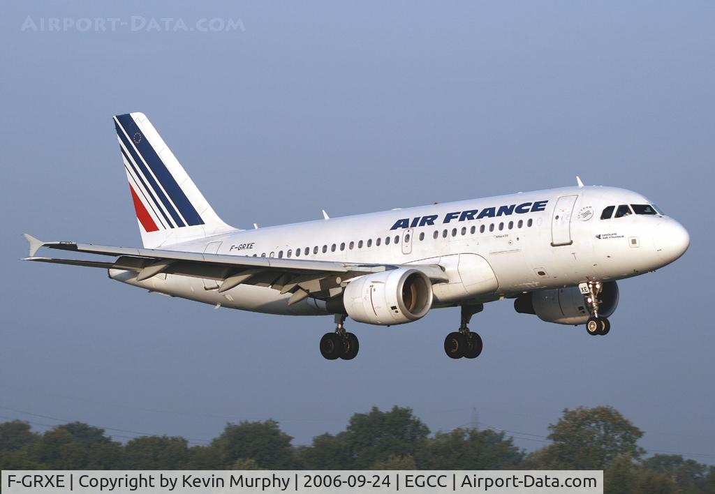 F-GRXE, 2002 Airbus A319-111 C/N 1733, Air France bus landing 06R
