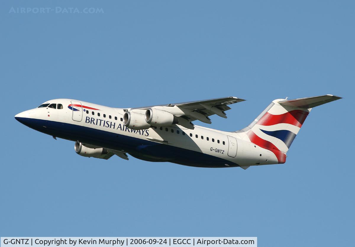 G-GNTZ, 1984 British Aerospace BAe.146-200A C/N E2036, BA RJ take off 24R