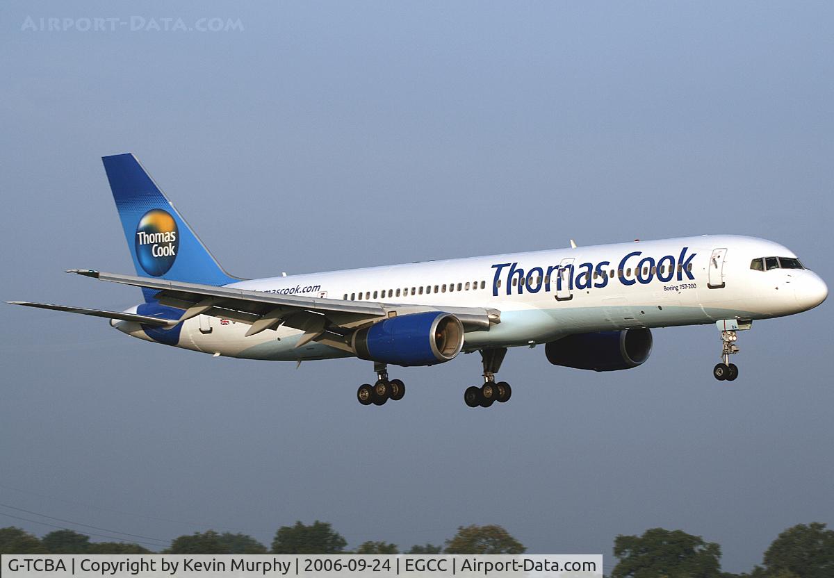 G-TCBA, 1998 Boeing 757-28A C/N 28203, Thomas Cook 757 touchdown 06R