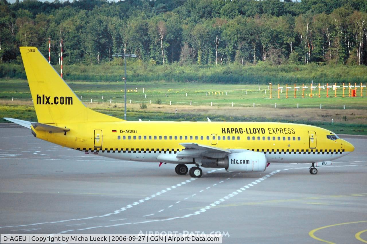 D-AGEU, 1998 Boeing 737-75B C/N 28104, Taxiing to the runway for take-off
