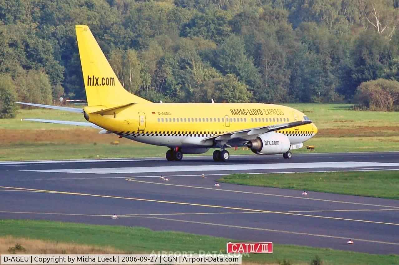 D-AGEU, 1998 Boeing 737-75B C/N 28104, Lined up for take off