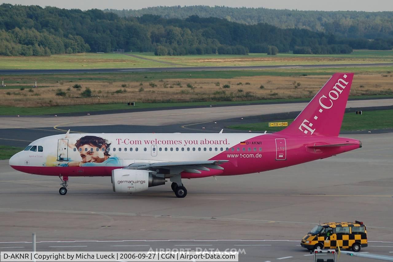 D-AKNR, 2000 Airbus A319-112 C/N 1209, Taxiing to the runway for take-off