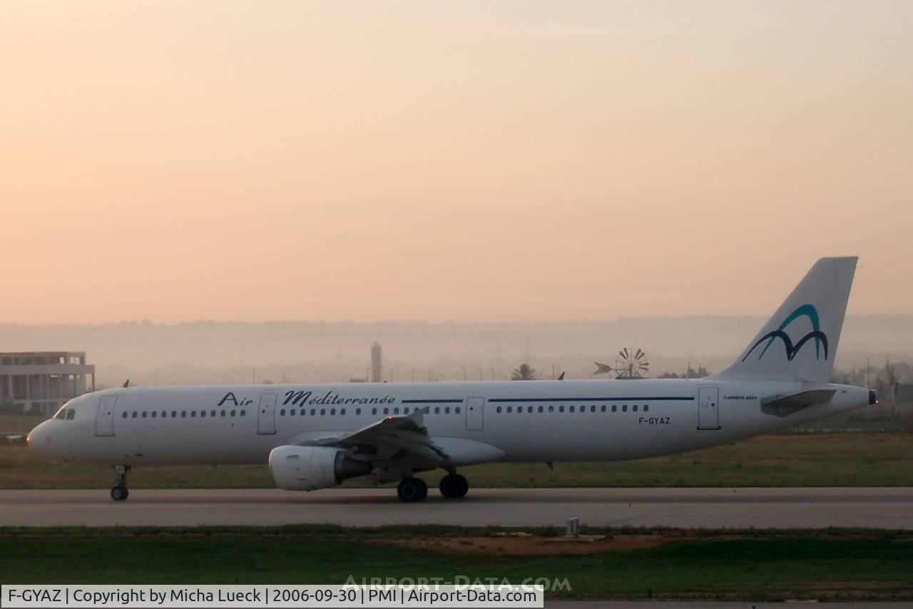 F-GYAZ, 1994 Airbus A321-111 C/N 519, Beautiful sunrise in Palma de Mallorca