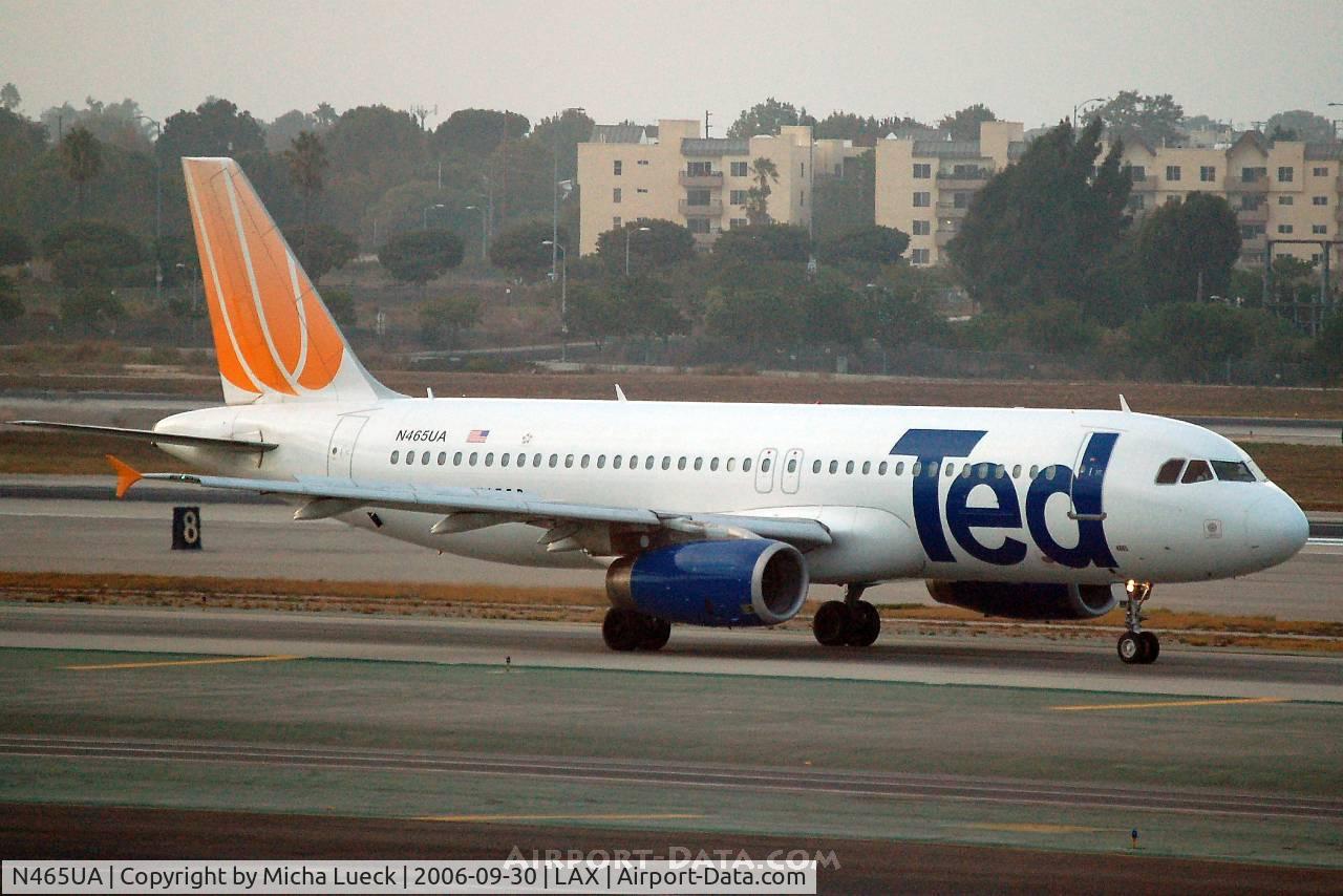 N465UA, 2000 Airbus A320-232 C/N 1341, United's subsidiary TED
