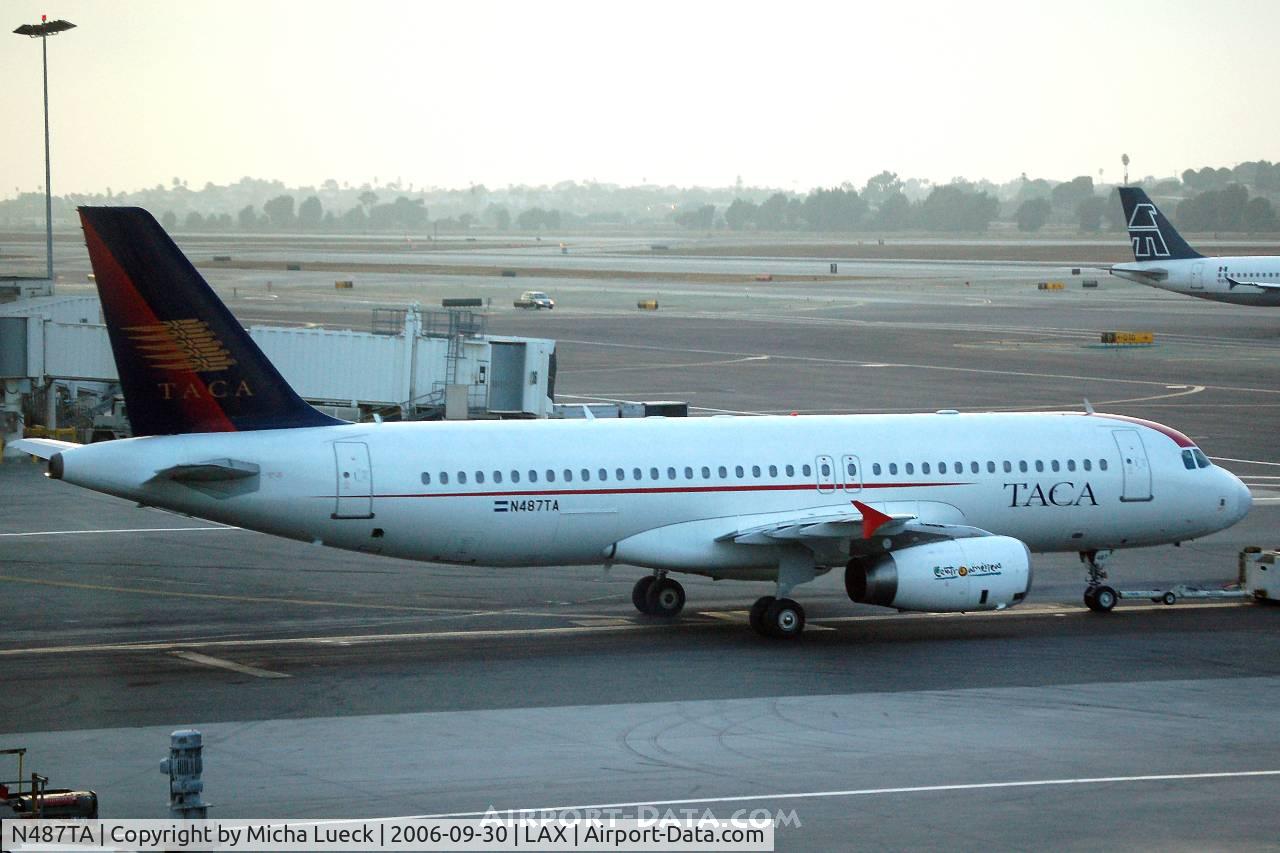 N487TA, 2003 Airbus A320-233 C/N 2084, Evening in LAX