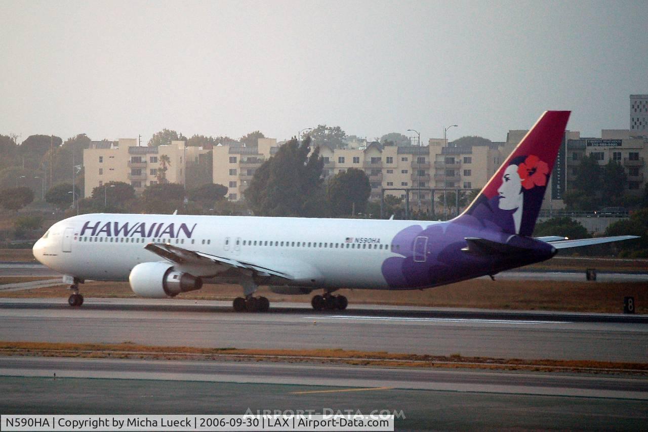 N590HA, 2002 Boeing 767-3CB C/N 33467, Off to sunny Hawai'i