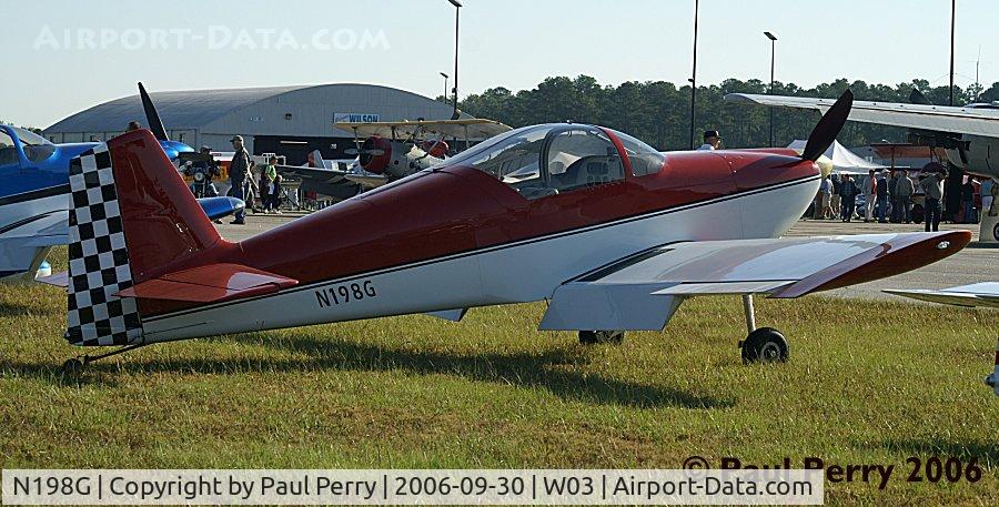 N198G, 2006 Vans RV-6 C/N 25458, RV-6 in a Patty Wagstaff-like color scheme