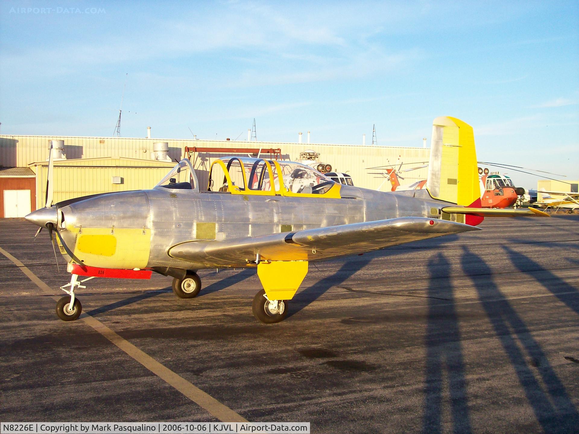 N8226E, 1957 Beech D-45 Mentor C/N BG-379, Beech T-34B   First flight in over 25 years. Oct. 6,2006