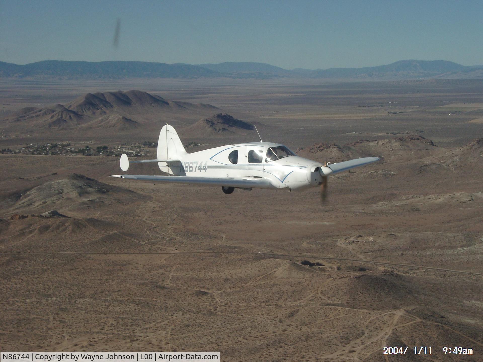 N86744, 1946 Bellanca 14-13 Cruisair Senior C/N 1105, enroute to Furnace Creek