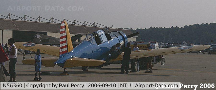 N56360, 1942 Convair BT-13A Valiant C/N 5946, Vultee on the ramp, resplendent in the old colors