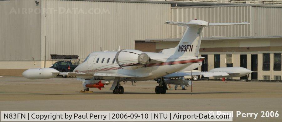 N83FN, 1975 Gates Learjet 36 C/N 007, L3 Communications' Lear on the static display, packing some gear on her hardpoints