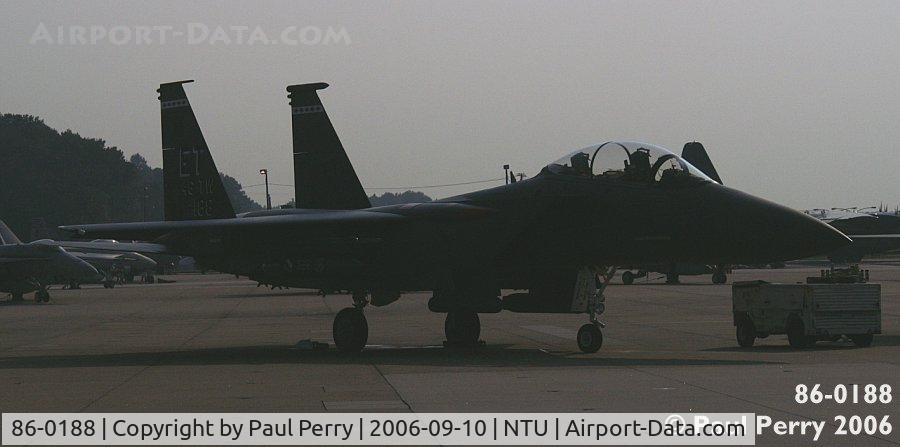 86-0188, 1988 McDonnell Douglas F-15E Strike Eagle C/N 1026/E006, Strike Eagle in from Eglin, in the afternoon sun