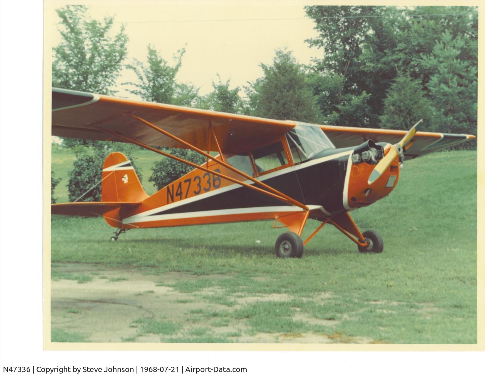 N47336, 1943 Aeronca 0-58B Grasshopper C/N 10323, Civlianized L-3B shortly after rebuild