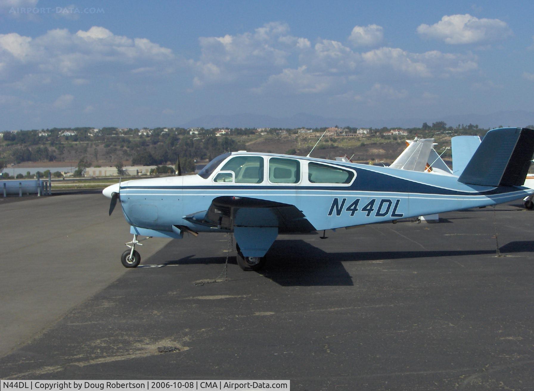 N44DL, 1956 Beech G35 Bonanza C/N D-4749, 1956 Beech G35 BONANZA, Continental E-225-8 225 Hp