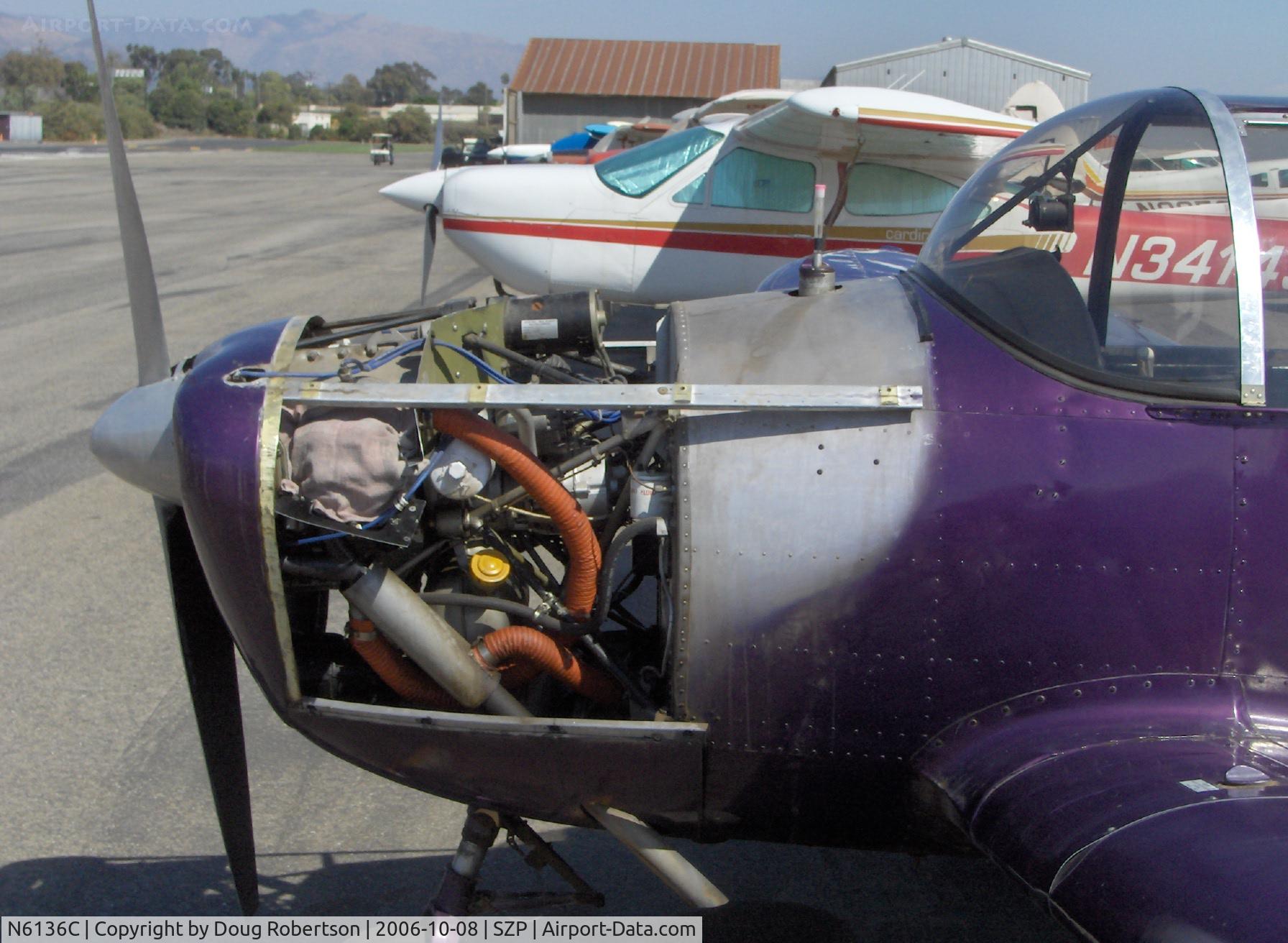 N6136C, 1956 Forney F-1 C/N 5607, 1956 Forney F-1 FORNAIRE AIRCOUPE, Continental C90-12 95 Hp for takeoff, maintenance