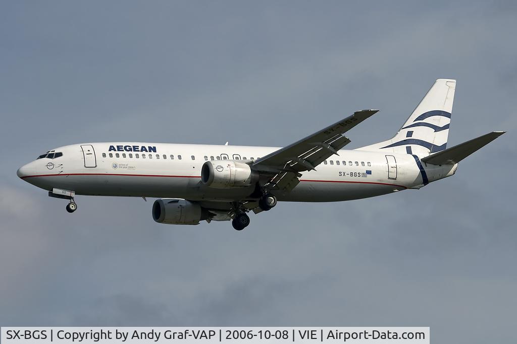 SX-BGS, 1992 Boeing 737-4Q8 C/N 26279, On final RWY34.