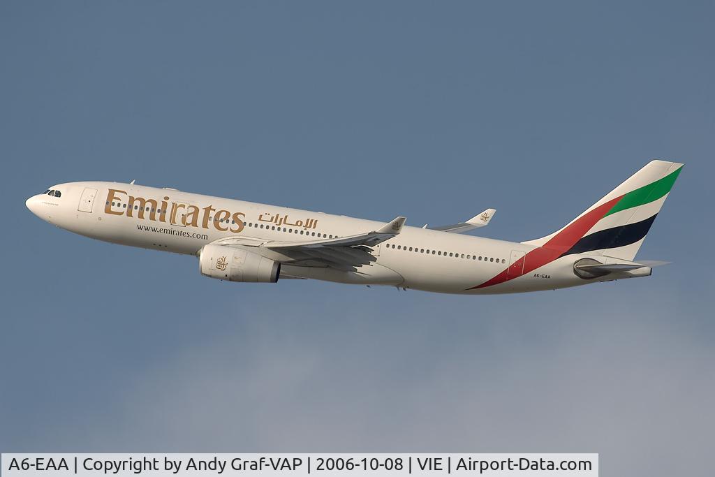 A6-EAA, 2000 Airbus A330-243 C/N 348, Just after take off RWY29.