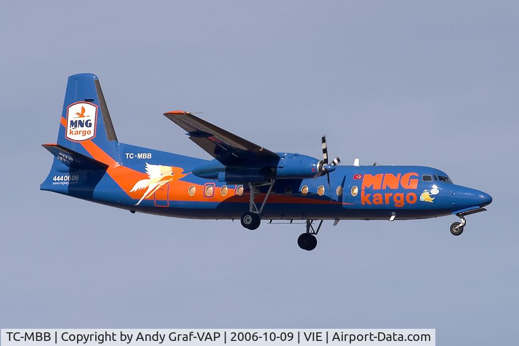 TC-MBB, 1983 Fokker F-27-500 Friendship C/N 10660, On final RWY11.