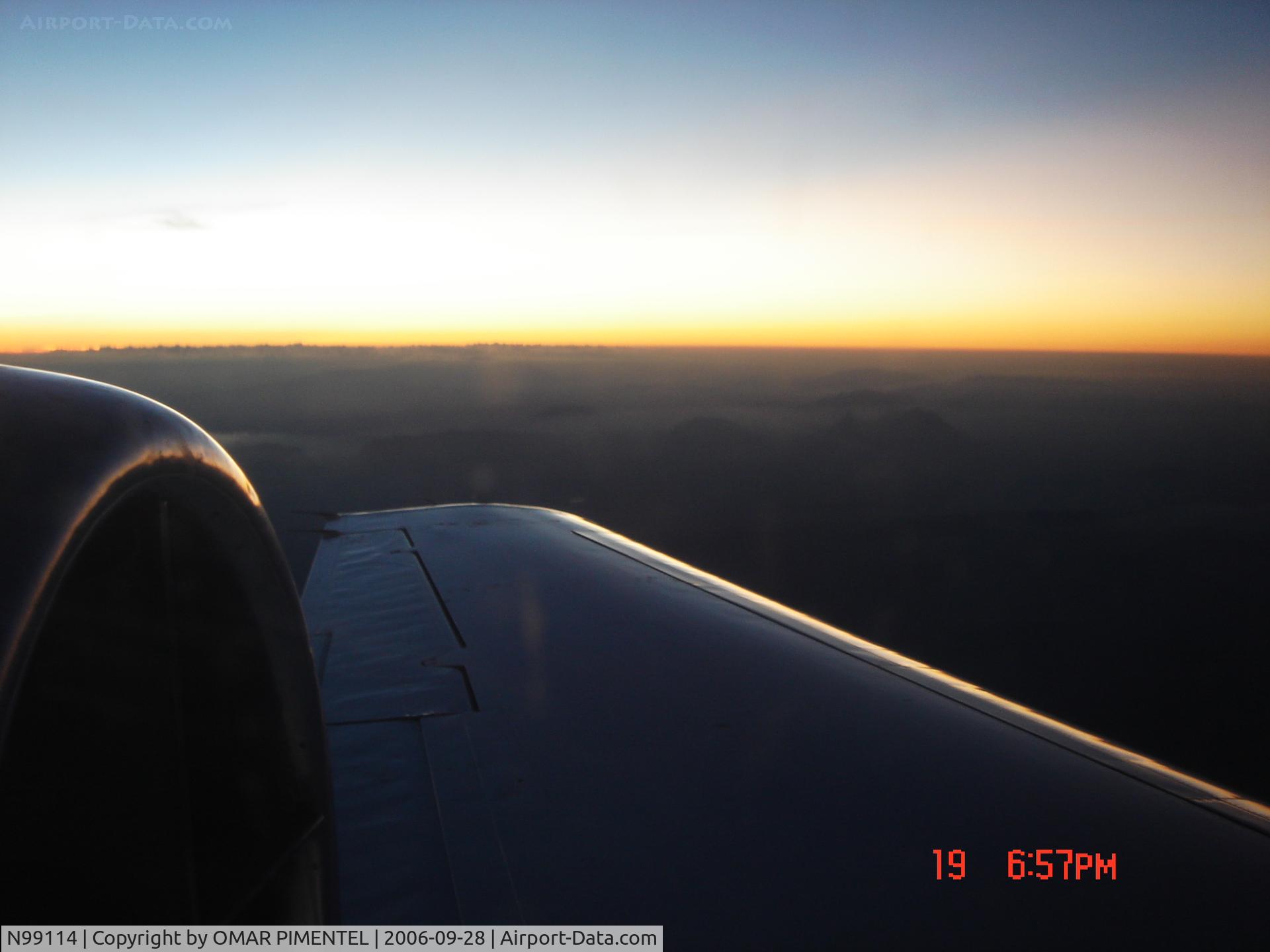 N99114, 1973 North American NA-265-40 Sabreliner C/N 282-128, ATARDECER POR LOS AIRES