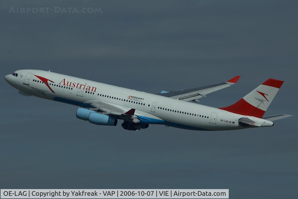 OE-LAG, 1995 Airbus A340-212 C/N 075, Austrian Airlines Airbus 340-200