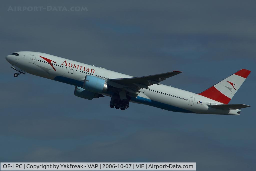 OE-LPC, 2002 Boeing 777-2Z9/ER C/N 29313, Austrian Airlines Boeing 777-200