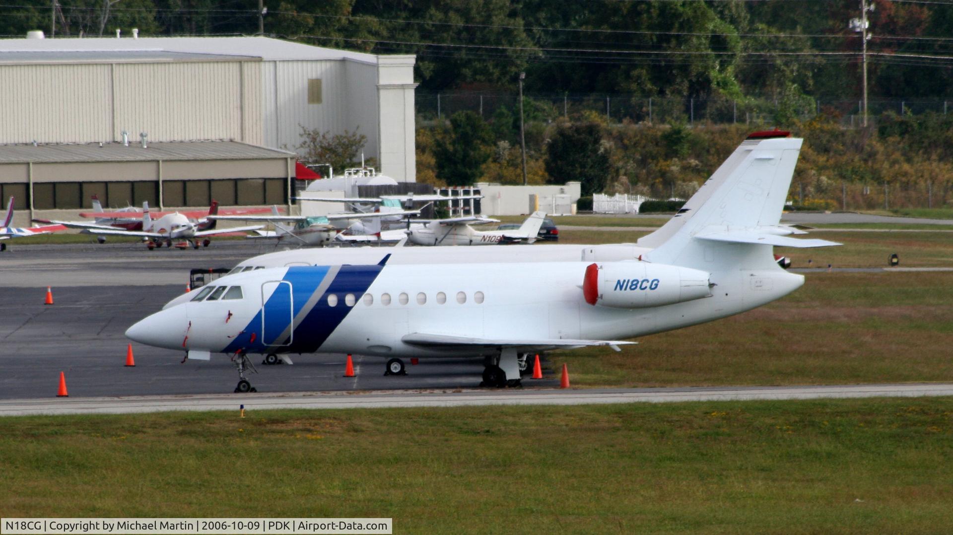N18CG, 1998 Dassault Falcon 2000 C/N 57, Tied down @ Signature Flight Support