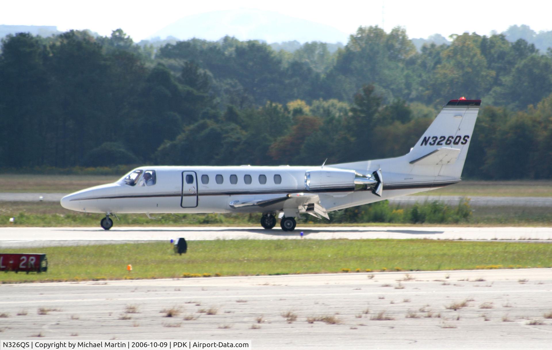 N326QS, 1999 Cessna 560 Citation Ultra C/N 560-0526, Landing Runway 2R