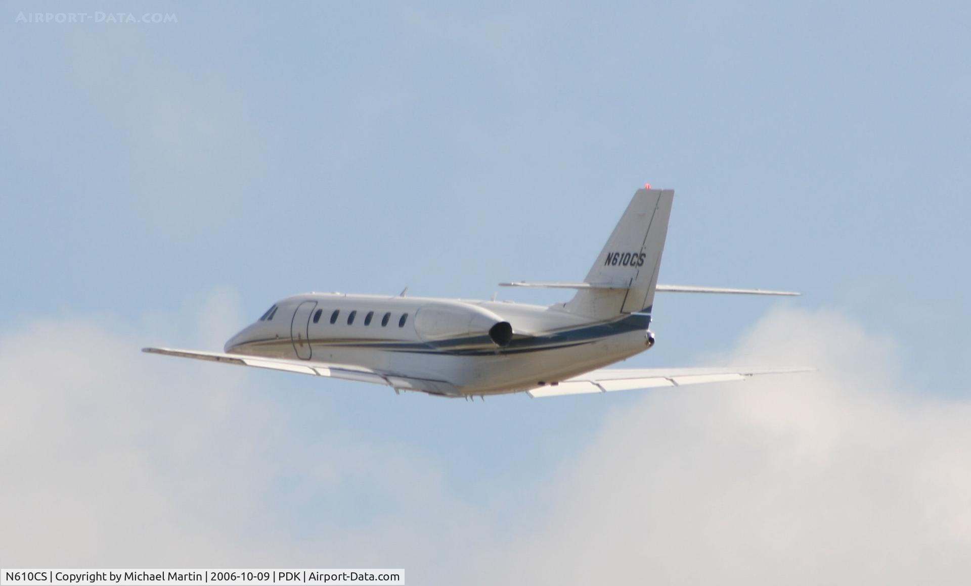 N610CS, 2006 Cessna 680 Citation Sovereign C/N 680-0092, Departing PDK enroute to DTS