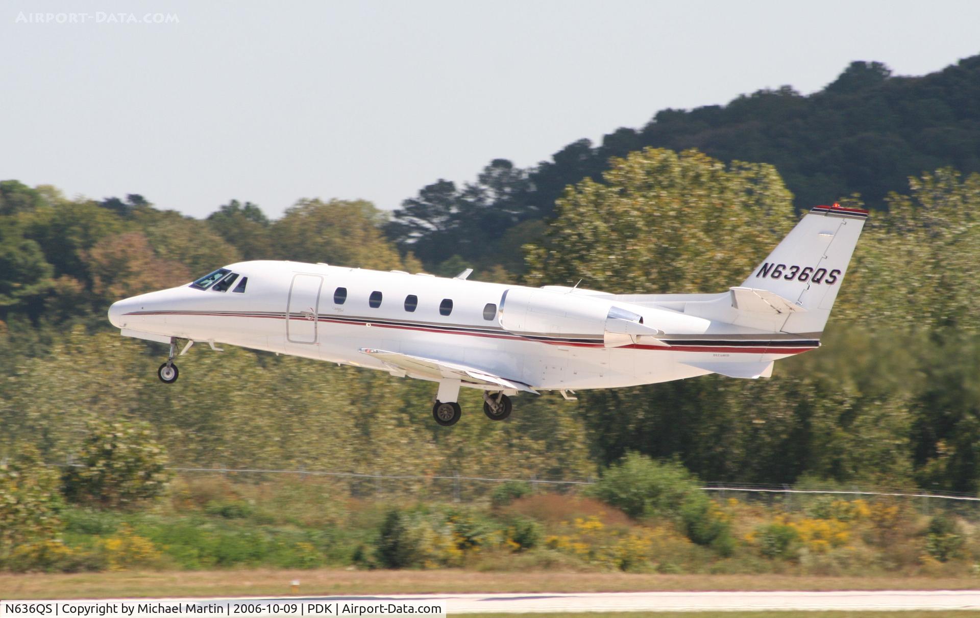N636QS, 2002 Cessna 560XL Citation Excel C/N 560-5304, Departing PDK enroute to CID