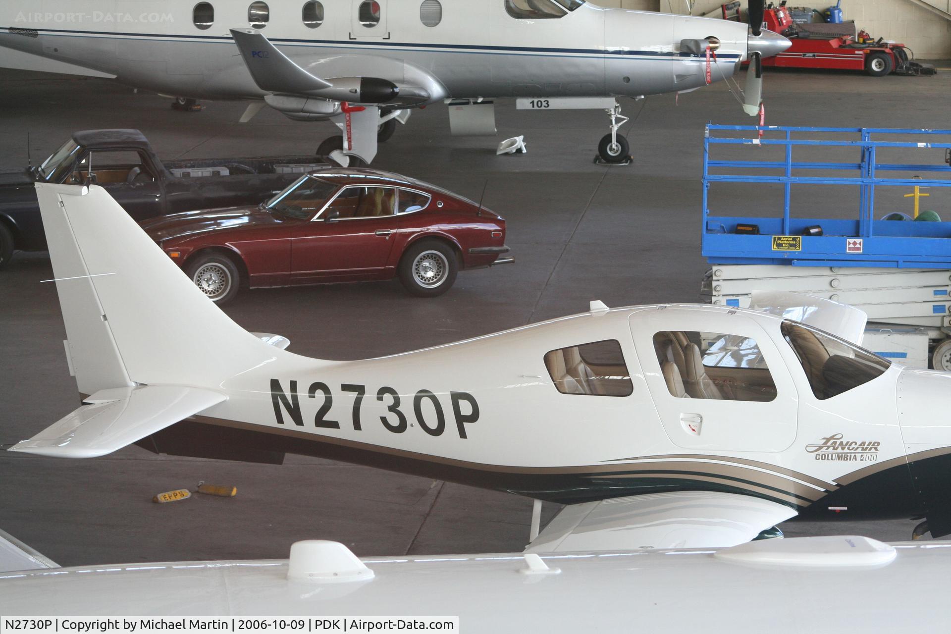 N2730P, 2005 Lancair LC41-550FG C/N 41071, In Epps Hanger