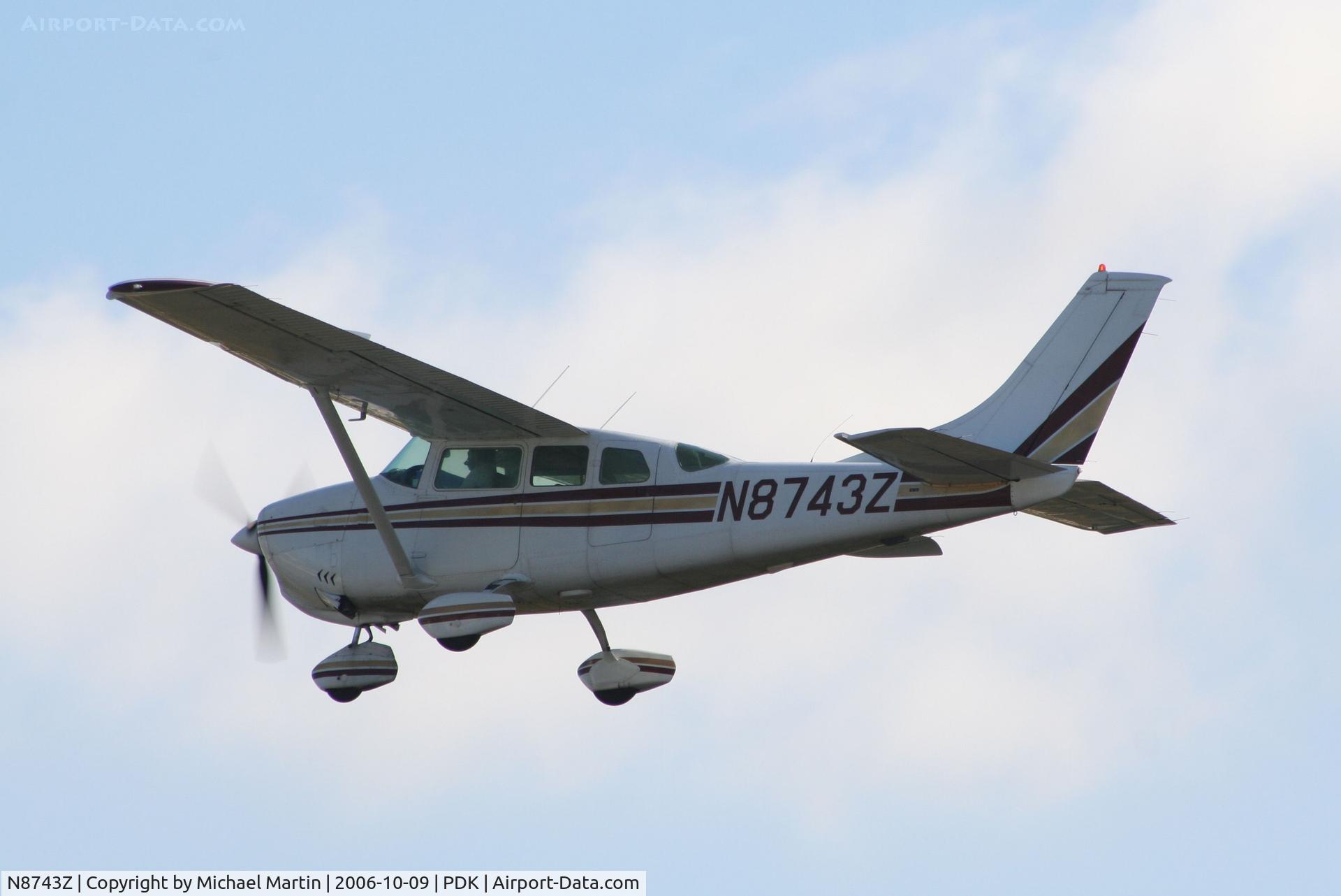 N8743Z, 1968 Cessna P206D Super Skylane C/N P206-0543, Departing PDK enroute to AHN