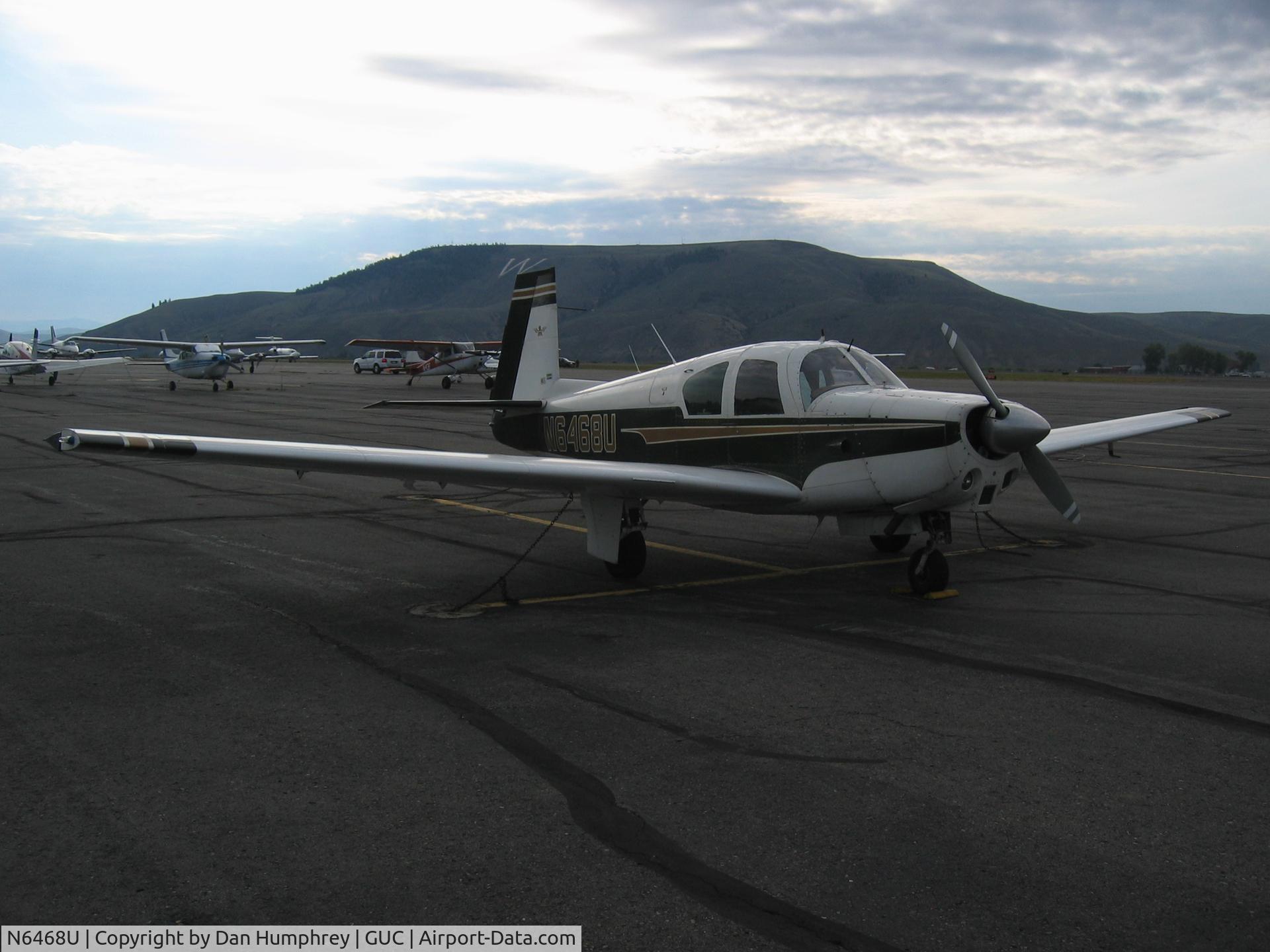 N6468U, 1962 Mooney M20C Ranger C/N 2215, Sitting on the Ramp at GUC, photo taken by new owner