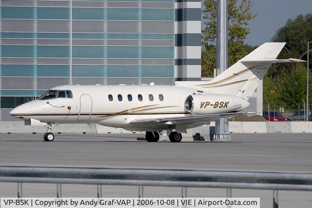 VP-BSK, 1999 Raytheon Hawker 800XP C/N 258409, GAC West at Vienna International Airport