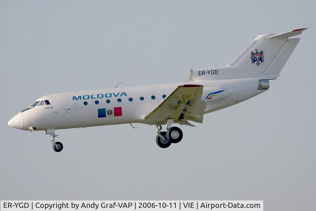 ER-YGD, 1979 Yakovlev Yak-40 C/N 9831458, On final RWY11.