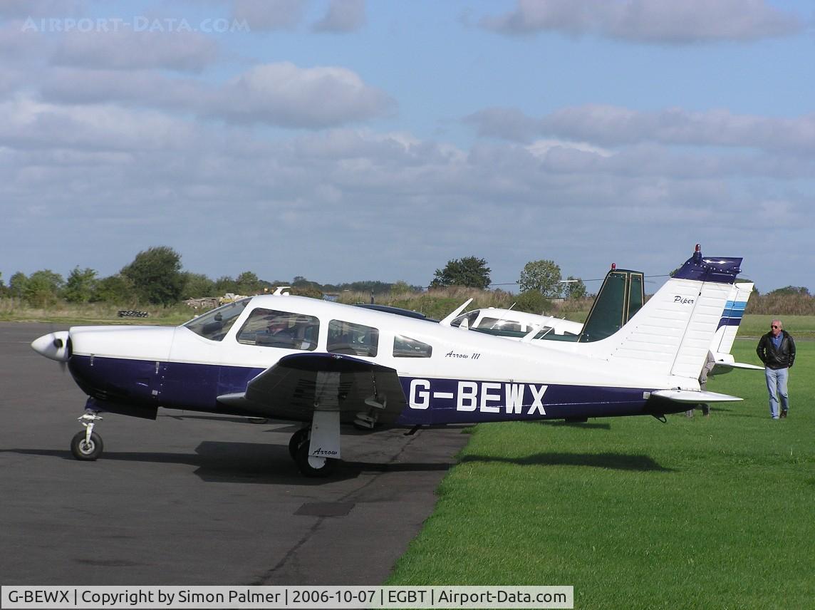 G-BEWX, 1977 Piper PA-28R-201 Cherokee Arrow III C/N 28R-7737070, Arrow III at Turweston