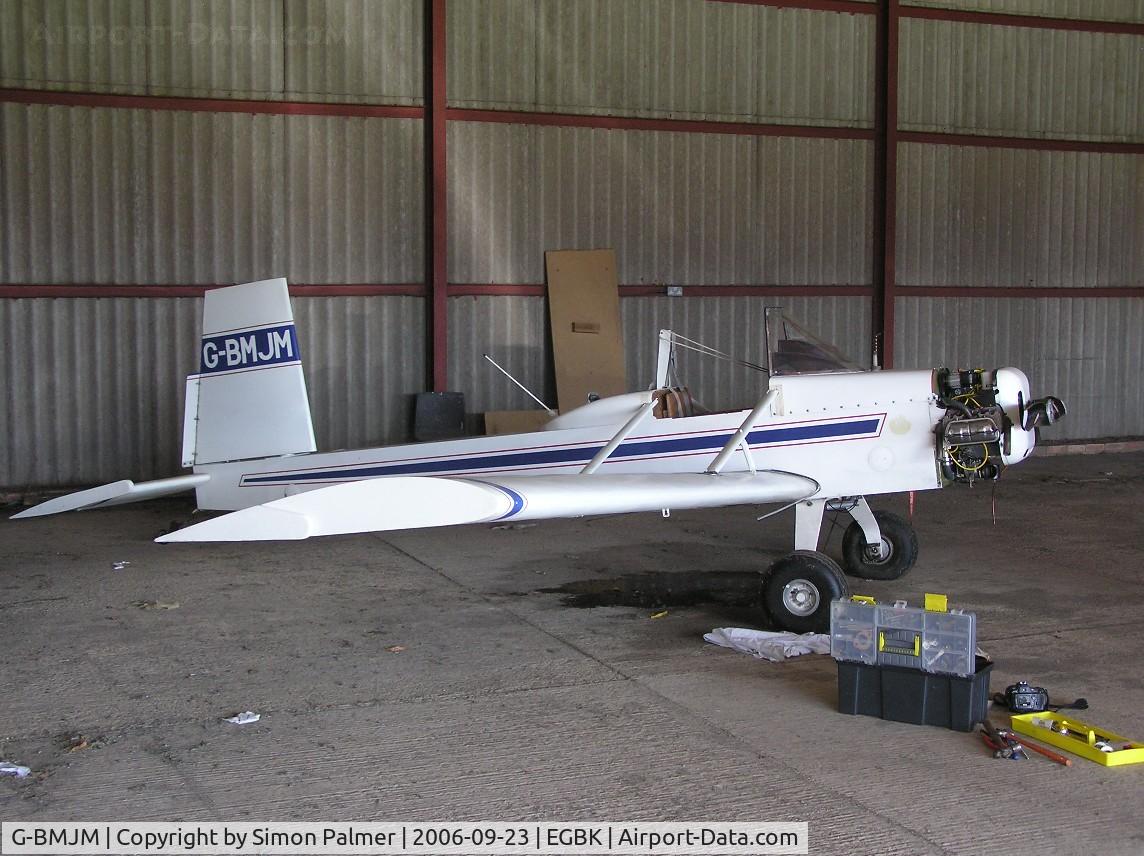 G-BMJM, 1987 Evans VP-1 Volksplane C/N PFA 062-10763, Evans VP-1 in hangar at Sywell before being dismantled