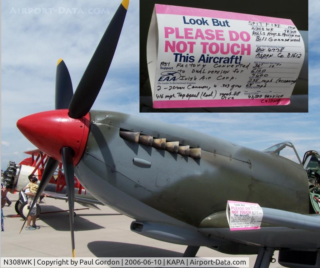 N308WK, 1945 Supermarine 361 Spitfire Tr9 C/N CBAF.4494, Owned by William S. Greenwood