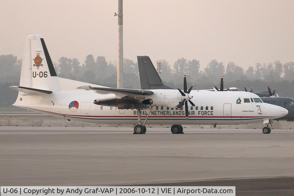 U-06, 1993 Fokker 50 C/N 20287, GAC West at Vienna International Airport.