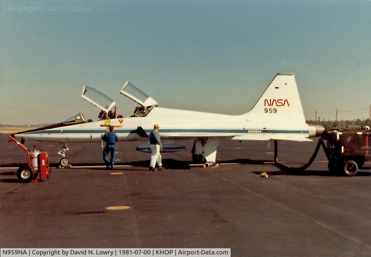 N959NA, 1972 Northrop T-38A C/N 70-1550, N959NA at KHOP July 1981.