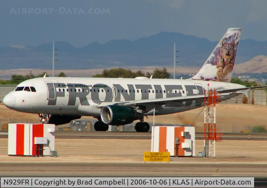 N929FR, 2004 Airbus A319-111 C/N 2240, Frontier Airlines - 'Bobcat' / 2004 Airbus A319-111