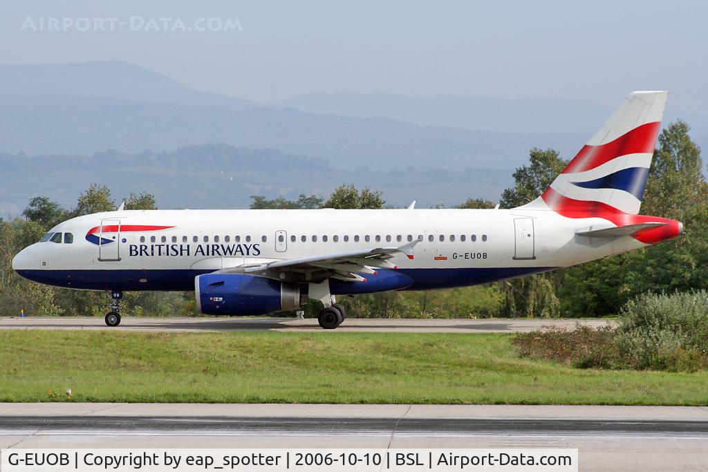 G-EUOB, 2001 Airbus A319-131 C/N 1529, taxi to holding-point 16
