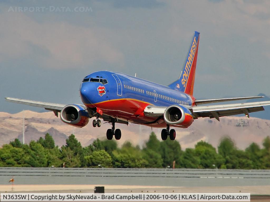 N363SW, 1993 Boeing 737-3H4 C/N 26574, Southwest Airlines - 'Hero's of the Heart' / 1993 Boeing 737-3H4 / 4/12/2009: My Son is flying from AUS to LAS on this one