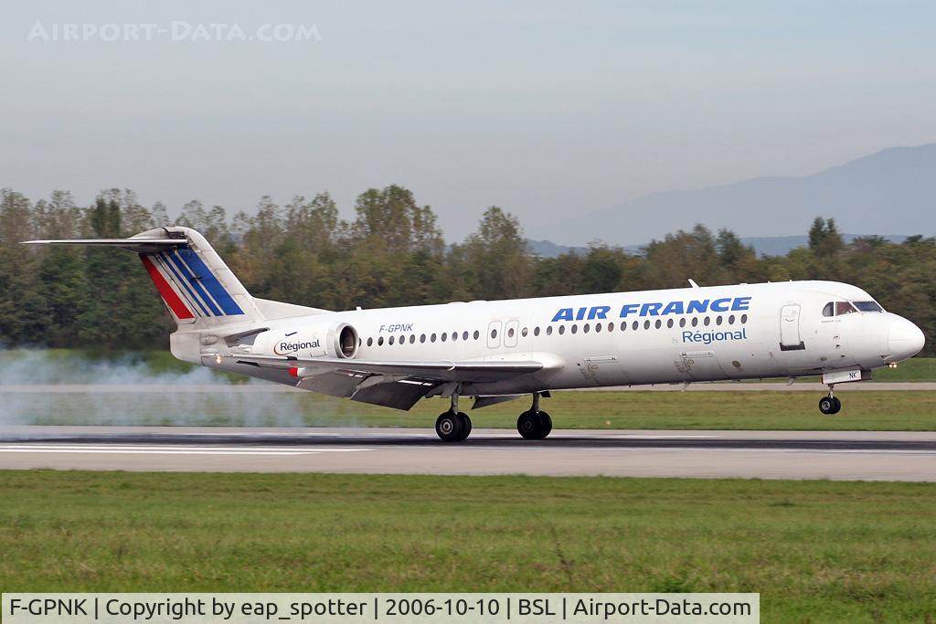F-GPNK, 1990 Fokker 100 (F-28-0100) C/N 11324, daily flight from Paris-CDG