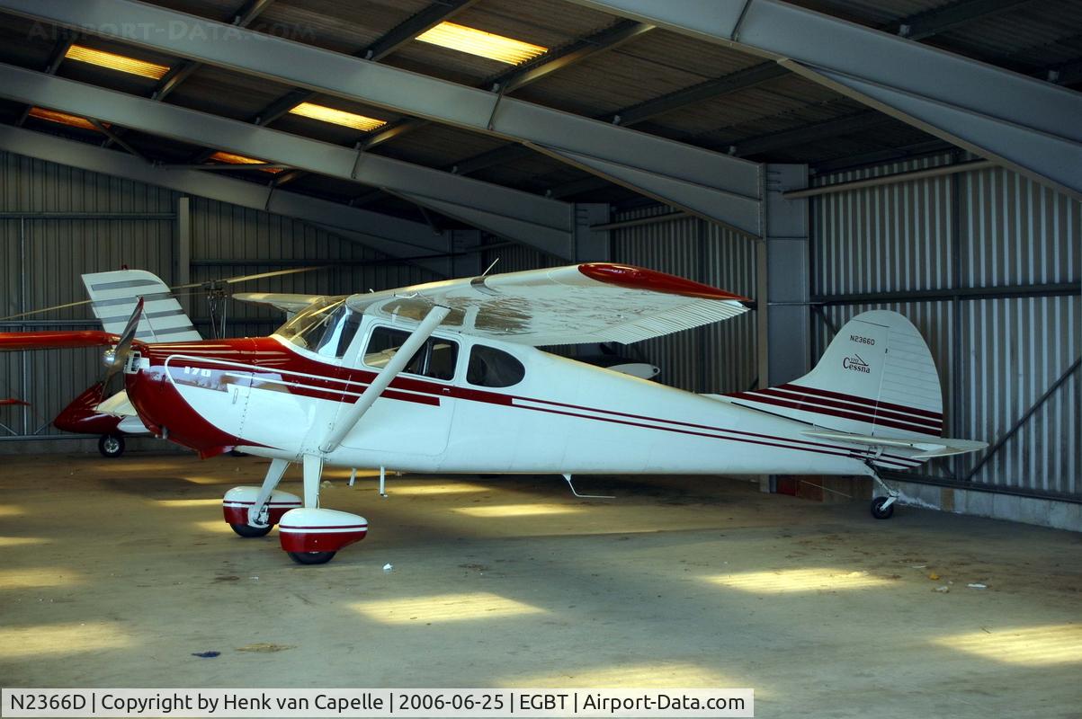 N2366D, 1952 Cessna 170B C/N 20518, N2366D seen in hangar at Turweston Aerodrome, England