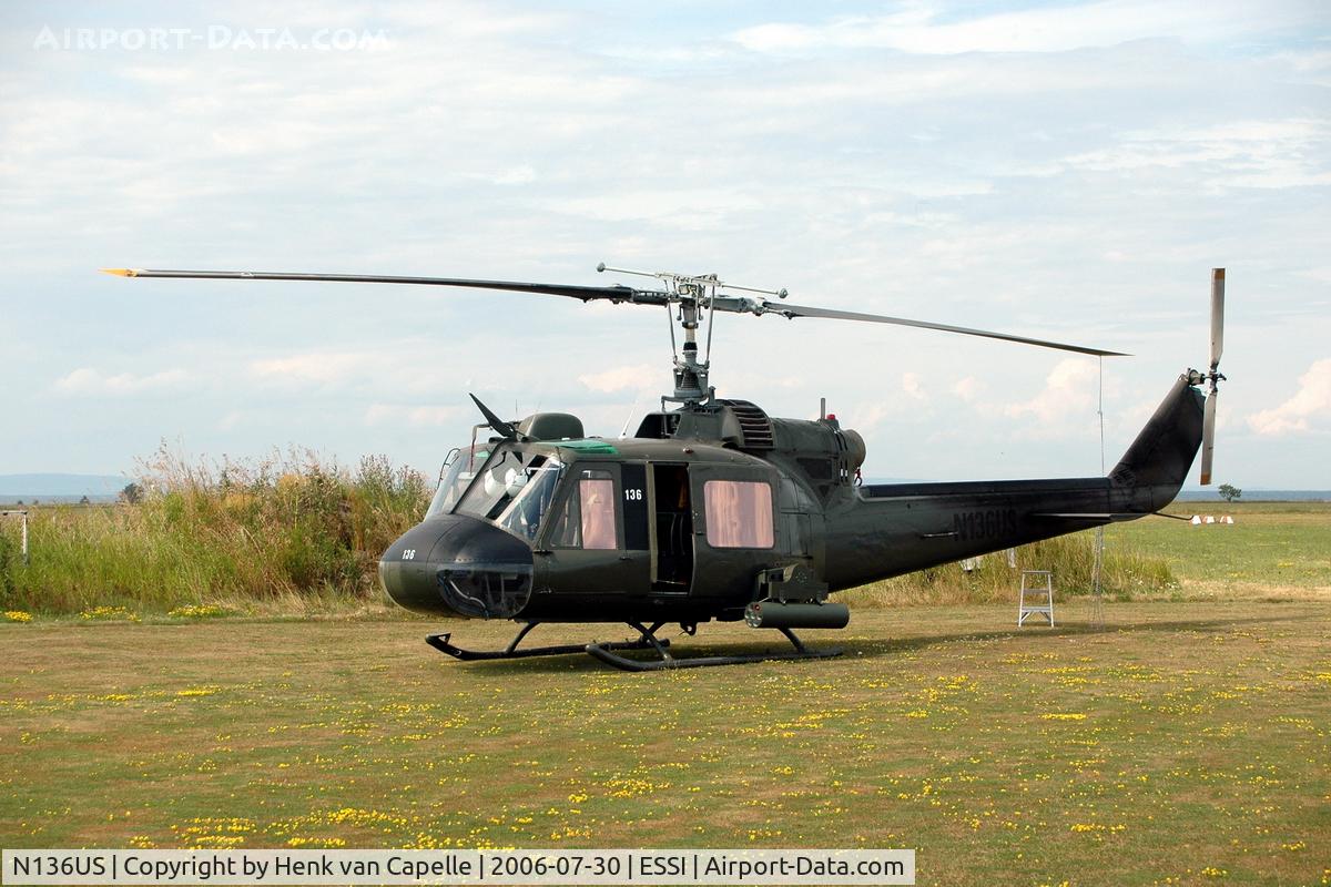 N136US, 1967 Bell UH-1E Iroquois C/N 154777, N136US at the airstrip of Visingsö island, Sweden.