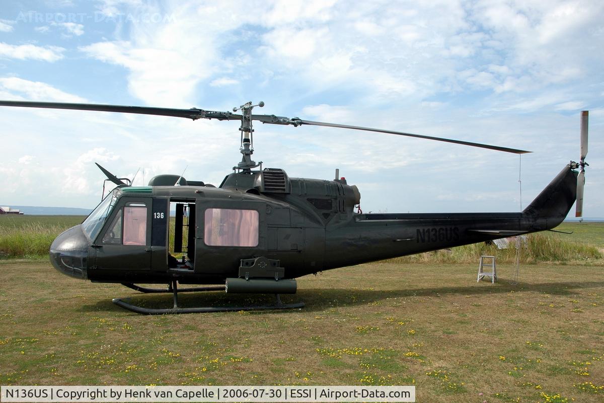 N136US, 1967 Bell UH-1E Iroquois C/N 154777, N136US at the airstrip of Visingsö island, Sweden.