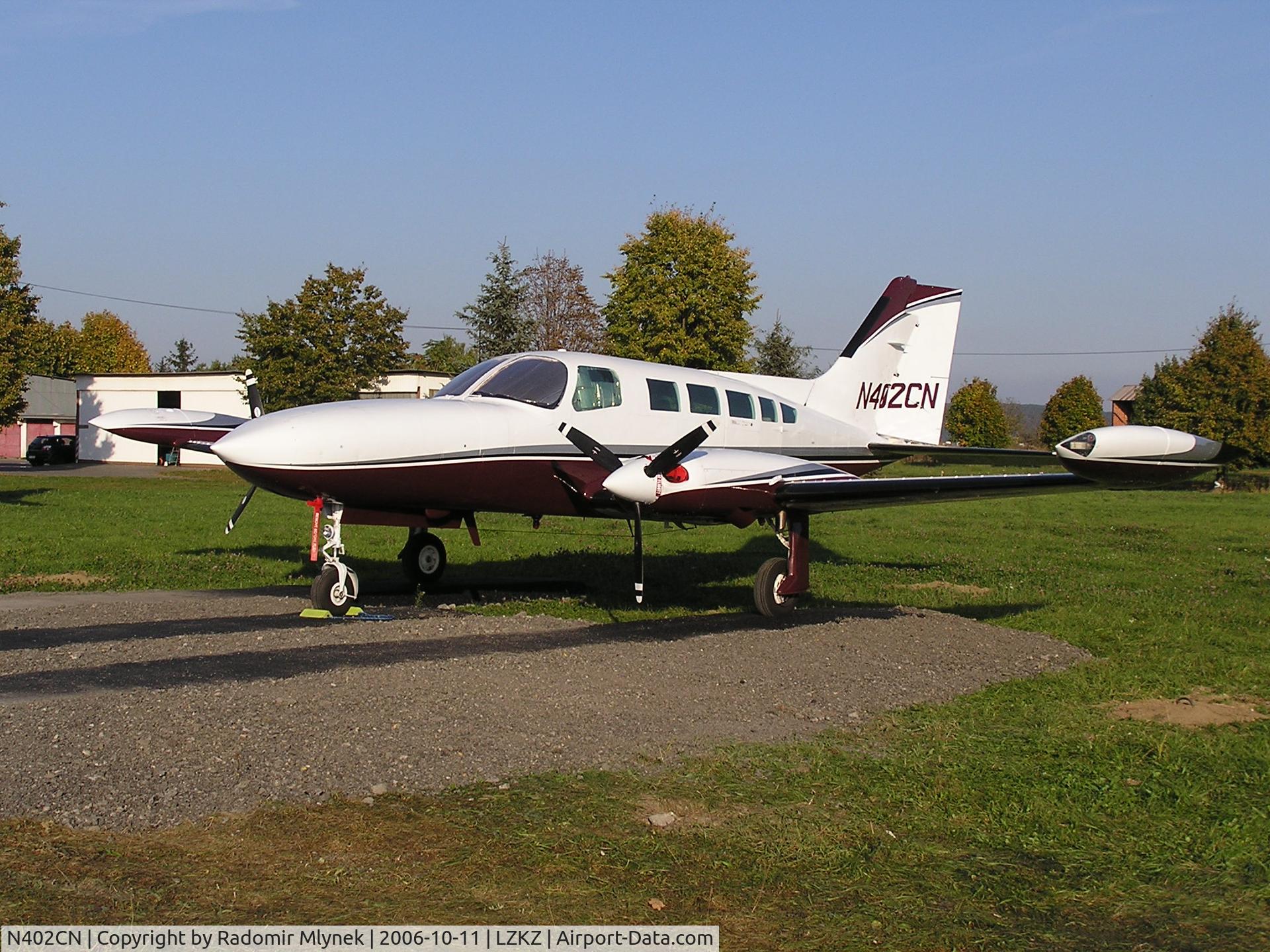 N402CN, 1977 Cessna 402B Utililiner C/N 402B-1243, Cessna 402B N402CN parked in the aeroclub Kosice, Slovakia